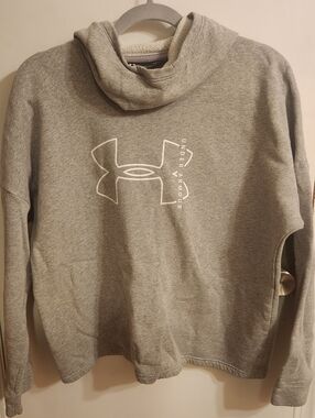 Under Armour Light Gray Cowl Neck Pullover Sweatshirt Hoodie